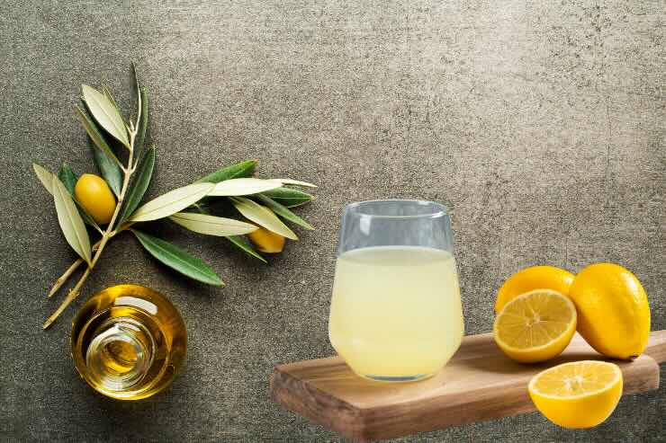 olio d'oliva e succo di limone 