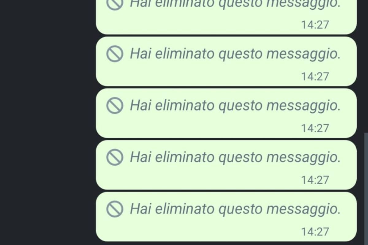 screen messaggi cancellati WhatsApp